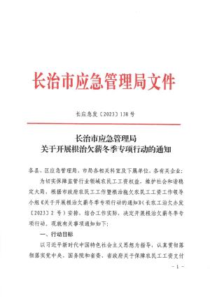 长应急发[2023]138 号 关于开展根治欠薪冬季专项行动的通知.pdf预览图