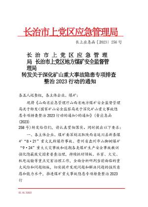 长上应急函〔2023〕256号 转发关于深化矿山重大事故隐患专项排查整治2023行动的通知.docx预览图