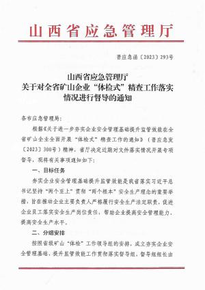 晋应急函〔2023〕293号  精查工作落实情况进行督导的通知.pdf预览图